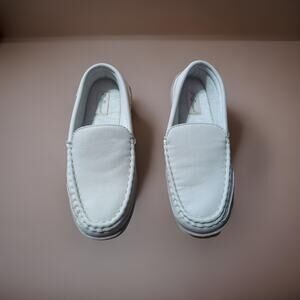 My Pillow My Slippers Leather Slip On Womens Memory Foam, Beach Beige Size 8